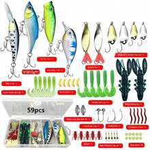 Fishing Lures Kit For Freshwater With Soft Plastic Lures Fishing Fishing Spoons Swimbaits Hard Minnow Popper Crankbait VIB Accessories Tackle Boxes - Multicolor - View 18