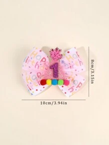 1 Stück Neue Jahr Geburtstag Haarclips, glücklicher Geburtstag Buchstaben Muster & glänzender Glitzer Geburtstagshüte & Haarknäul Dekoration Mädchen Haarbögen, Festliches Haarsschmuck, Alles Gute zum Geburtstag