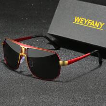Unisex Classic Polarized Sunglasses, Large Frame Design For Outdoor, Driving, Cycling, Fishing, Stylish Eyewear With Gift Box Packaging - Multicolor - View 7