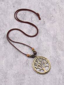 1 件复古波西米亚串珠镂空叶吊坠项链，时尚万圣节节日礼物装饰，男女通用珠宝，学生纪念品礼物 - 串珠款 - 查看 23