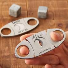 Couteau à cigare personnalisé, étui de voyage pour cigare , cadeau de la fête des pères, cadeau pour garçon d'honneur, meilleur homme, accessoires de mariage