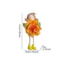 Flower Angel Decoration 4pcs 6.7inch Pastel Easter Fairy Hanging Ornaments Flower Angel Wings Fairy Tree Hanging Figurine For Home Spring Birthday Easter Party Decor