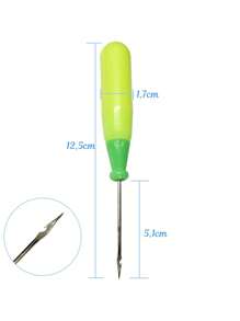 Manual Needle Awl Hook Hole Punch Sewing Leather Shoemaking - Multicolor - View 2