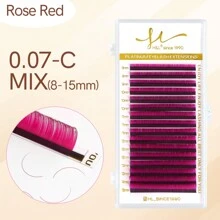 SONG LASHES 高品质 16 排 0.07 毫米 8-15 毫米混合彩虹睫毛延长适用于睫毛艺术家彩色睫毛粉色浅紫色浅棕色浅绿色睫毛簇、睫毛簇、单根睫毛、睫毛、假睫毛 - 彩色 - 查看 35