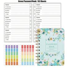 65 Sheets A6 Floral Password Keeper Book With Alphabetical Tap Stickers Hardcover Password Logbook For Internet Website Address Login Secure Password Organizer Journal For School Home Office,School Supplies,Back To School