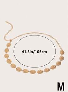 1pc Plus Size Fashion Waist Chain, Retro Boho Chic Floral Retro Patterned Waist Belt, Accessory For Dresses, Suits, Jeans, Suitable For Daily, Party, Vacation, Gift For Friends, Mothers, Girlfriends, Birthdays, Valentine's Day Summer School