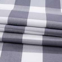 Tischdecke Schwarz/Weiß Rot/Weiß Grau/Weiß kariert (Farbe und Größe wählbar) - hochwertig gefertigtes Tischtuch Wasserabweisendes Polyester Karo-Tischtuch rund Rechteckige Esstischdecke für Familienrestaurant Partybuffet Picknick