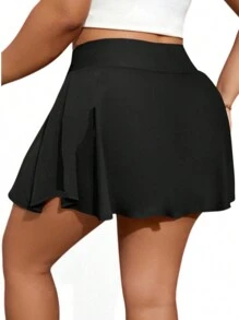 Short Saia Plus Size Feminino Em Suplex Perfeita Para atividades físicas / Cintura Alta