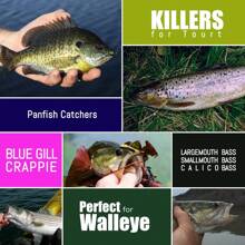 طقم طعم صيد للمياه العذبة به طعم بلاستيك ناعم، ملاعق صيد، سوامبيتس، سمك مستزرع صلب، بوبر،كرانكبيت VIB، صناديق أدوات الصيد - متعدد الألوان - مشاهدة 6