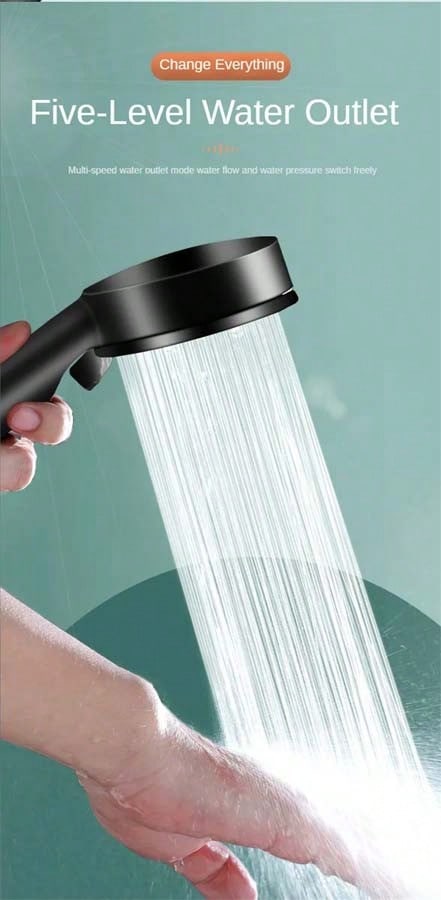 5 Modes Shower Head Adjustable High Pressure Water Saving Shower Head ...