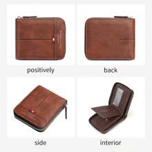 1 szt. Modny męski portfel retro - 1 szt. Nowy, praktyczny wielofunkcyjny organizer na karty z bezpiecznymi przegródkami na wiele kart - i stylowy design