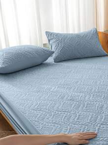 2pcs Padded Thick Peony Floral Pattern Pillowcases, 2pcs Soft Breathable Comfortable Floral Sky Blue Waterproof Pillowcases With Concealed Zipper, Bedroom Pillowcase, Pillow Protectors