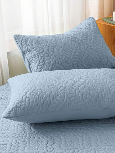 2pcs Padded Thick Peony Floral Pattern Pillowcases, 2pcs Soft Breathable Comfortable Floral Sky Blue Waterproof Pillowcases With Concealed Zipper, Bedroom Pillowcase, Pillow Protectors