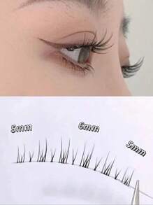 5 Pairs Bottom Eyelashes Lower False Lashes Transparent Stem Natural Look Manga Eyelashes Japanese Makeup Anime False Eyelashes Makeup Tool