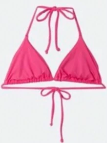 Children's Bikini Top With Curtain Model - 粉色 - 查看 1