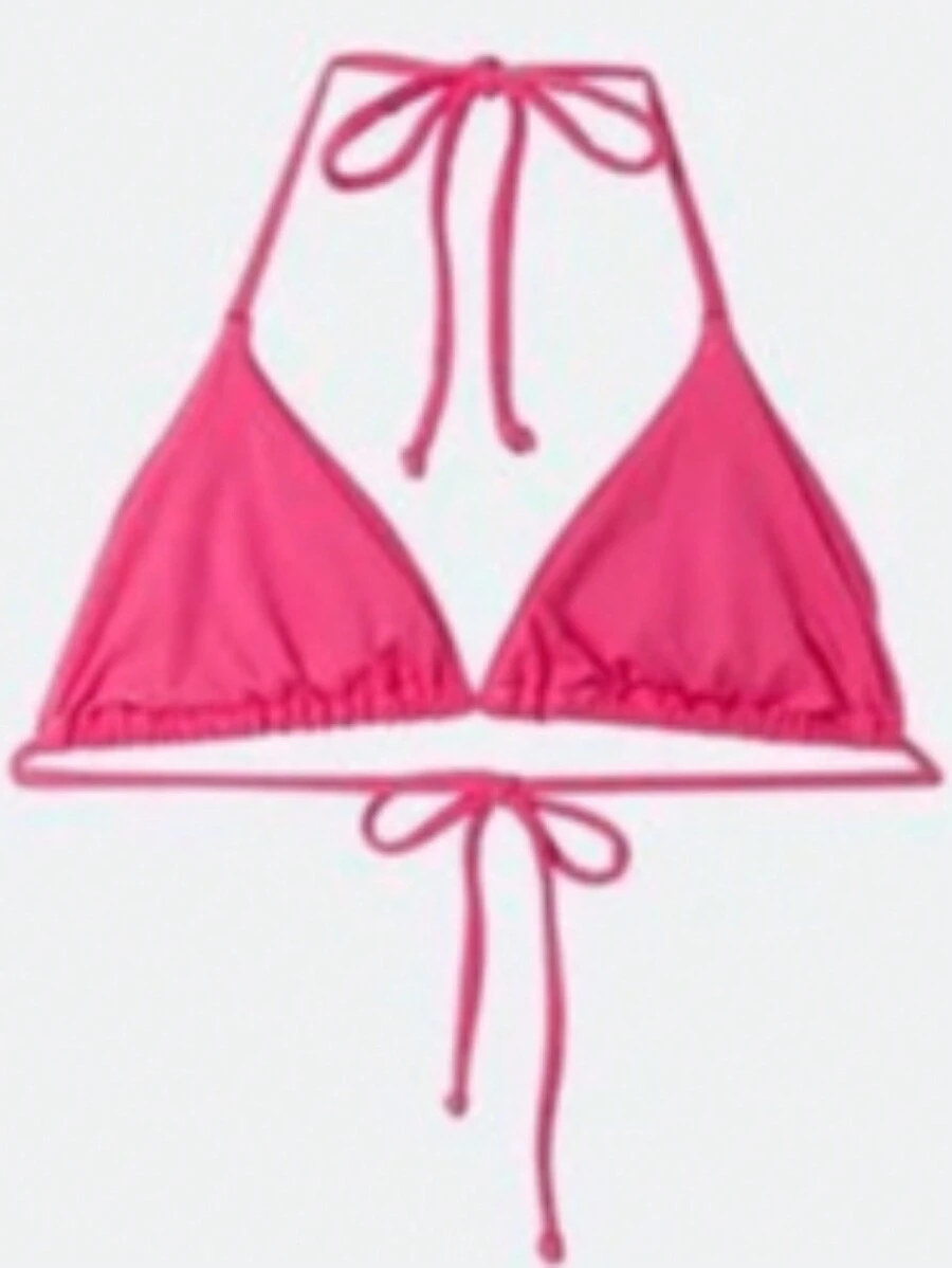 Children's Bikini Top With Curtain Model - 粉色 - 查看 1