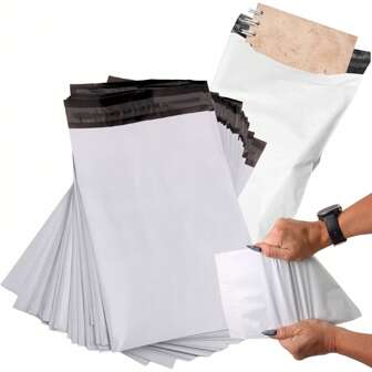 Folieverzendzakken, COURIER FOLIOPAKI A3 Sterke FOLIOPAK 310x420 100 stuks, in folie verpakte koeriersenveloppen 100 stuks, verpakkingszakken, pakketbezorgzakken, witte plastic zakken voor verpakking, extra grote en dikke koerierzakken, verzegelde verpakkingszakken, logistieke opbergzakken, verzending van kleding. enveloppen, STERKE PARCEL LOCKER BAGS, Waterdichte pakketzakken.