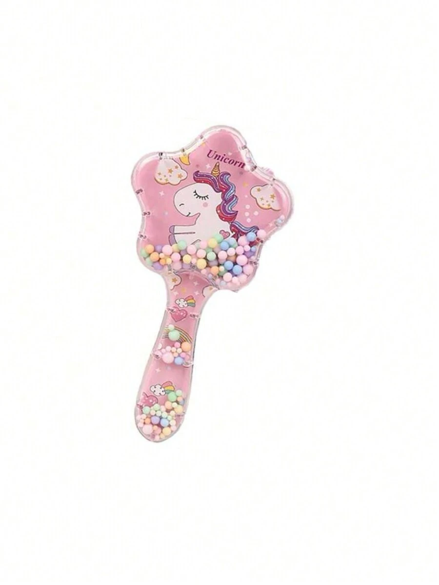 1pc Kids Cartoon Quicksand Massage Comb, Portable Air Cushion Hair Brush
