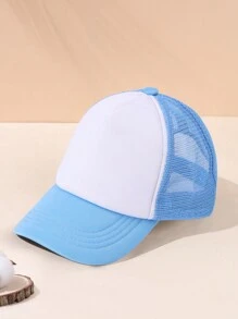 2pcs/1pc Multiple Colors Casual Game Console Stitching Mesh Baseball Cap, Sun Protection Comfortable Breathable Cap For Summer Holiday Outdoor Traveling Boys And Girls Accessories