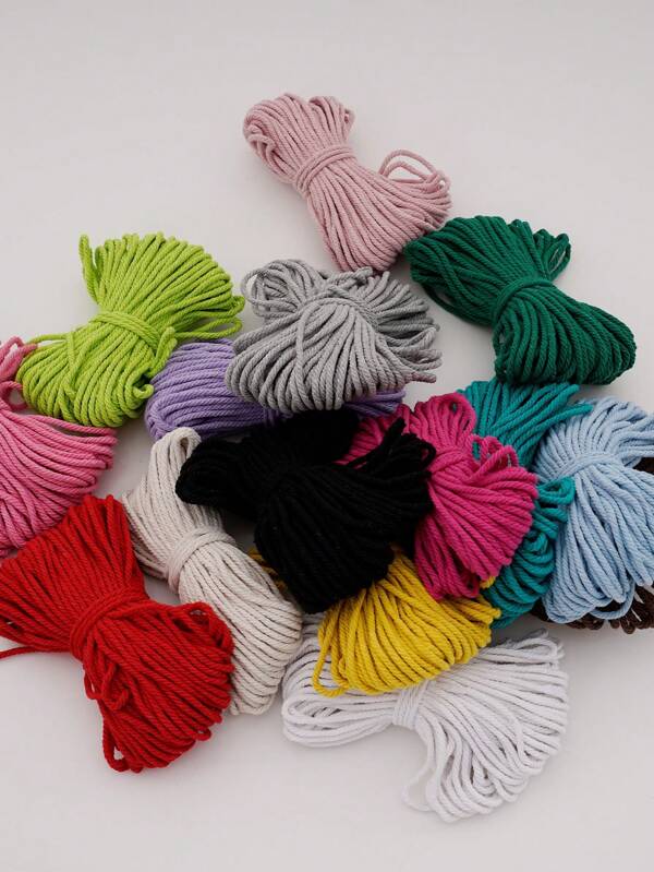 Macrame Cord 3mm X 20 M, Colorful Twisted Rope, Rope, Macrame Yarn For Wall Hangings, Plant Hangers, Crafts, DIY Decorating Projects
