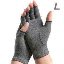 1 Paar Premium fingerlose Kompressionshandschuhe für Handpflege, Tippen, Arbeit, Sport, Gelenk-Wärme, offener Finger Handgelenkstütze, Daumen-Halbfinger-Handschuhe für Frauen & Männer