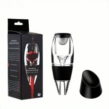 1 pieza Decantador de vino mágico - Accesorio de vino de estilo minimalista de alta calidad, aireación rápida del vino, sin necesidad de electricidad, material de plástico, esencial para amantes del vino tinto y blanco, fiesta, decoración de cumpleaños
