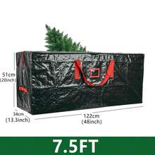 New Black Christmas Tree Storage Bag - Can Hold 7.5ft Artificial Christmas Tree, Waterproof Material, Zipper Closure, Handles. Dust-Proof, Moth-Proof, Moisture-Proof Christmas Tree Bag