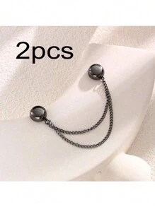 2pcs Adjustable Magnetic Pants Clip And Cuff Clip - Alloy, Detachable Hem Clasps, Fits For Pants And T-Shirts, Seamless F