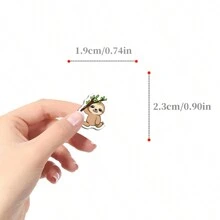 500PC söta sengångare-klistermärken Rulla vinyl-estetiska klistermärken för scrapbooking, dagbok, bärbar dator, bumper, skateboard, vattenflaska, dator, telefon, tecknad film, hård hatt, bilklistermärken och dekaler - Multifärgad - Visa 2