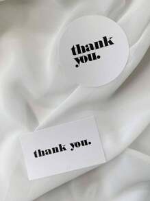 36pcs/48pcs/72pcs "Thank You" Square/Round Shape Simple Instagrams Gift Stickers, Decoration Stickers, Thank You Labels, Dessert Stickers Valentine Day
