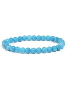 1pc Motivates Bracelet ,Blue Apatite Beads Relieve Stress Focus Bracelets For Men Women Yoga Meditation Jewelry Gifts