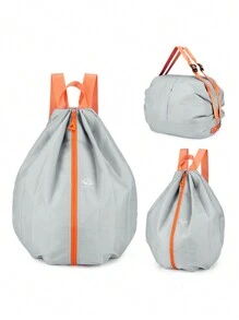 1pc Outdoor Sport Foldable Drawstring Backpack, Large Capacity Basketball Bag - Multicolor - View 18