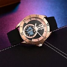 ZOEA EZ8098 Men's 30M Waterproof Quartz Watch Silicone Strap