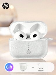  HP Wireless Earbuds With Premium Sound Quality 5.3 Auto Pairing Earbuds With Up To 30 Hours Playtime Lightweight With Microphone Compatible With IPhone Android, Gaming Headset And Speaker With Microphone, Holiday Gift Valentine's Day Gift