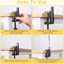 AMIBOX 12Ft Adjustable Balloon Arch Stand Kit, Reusable Table Balloon Arch Kit High Strength Glass Fiber Pole For DIY Party Wedding Birthday Shower Decorations - Black - View 6