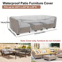 Patio Furniture Covers, Heavy Duty 460D Outdoor Furniture Cover Waterproof, General Purpose, Outside Table And Chair Covers - màu đen - Xem 7