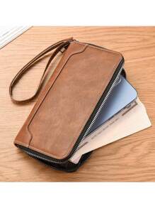 1pc Customized PU Leather Zipper Clutch Wallet, Men's Personalized Photo Wallet With Engraved Picture And Text, Multi-Slot Capacity, Valentine's Day Gift - Multicolor - View 8