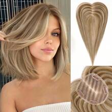 4.8x4 女士手工绑带蕾丝金色混合发饰，14 英寸真发 4 个发夹大发饰 - 流行色(其他顏色) - 查看 3