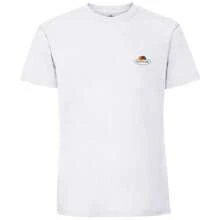 Fruit of the Loom Męska koszulka z nadrukiem w stylu vintage z logo (biała)