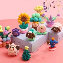 1-10pcs Colorful Plasticine Modeling Tools, Drawing Templates, Plasticine Accessory Gift Set