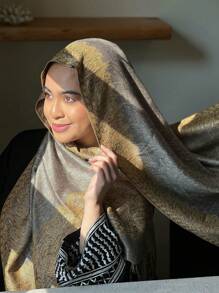 1pc Women Luxurious And Multi-Functional Paisley And Paisley Jacquard Long Scarf, Shawl, Retro Scarf That Is Suitable For Daily Use In Spring And Summer. - Yellow - View 2