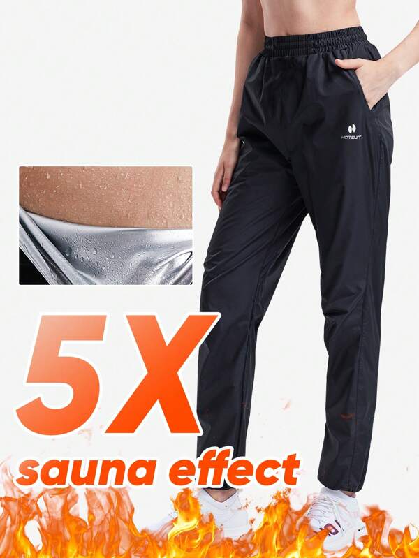 HOTSUIT Pantaloni sauna da donna, pantaloni per esercizi, tute da sauna per sudare, solo pantaloni