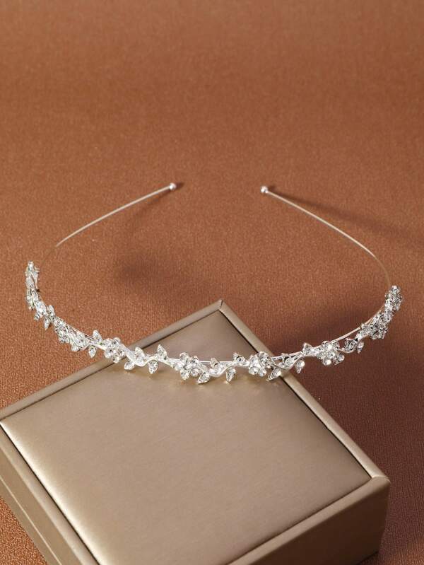 1pc White Metal Headband, Elegant Princess & Goddess Headpiece, Bridal Crown