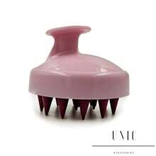 Anti-Hair Loss Silicone Hair Massage Brush - Burgundy - View 2