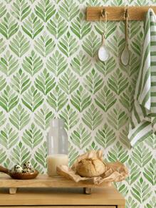 1卷加厚防水自粘花卉图案装饰壁纸，可用于客厅、卧室墙面装饰、家具表面翻新，防水耐磨，易粘贴易撕，翻新贴纸可撕墙板，墙纸，壁纸，春季装饰用品让您的家焕然一新，拉玛装饰贴纸 - 彩色 - 查看 1