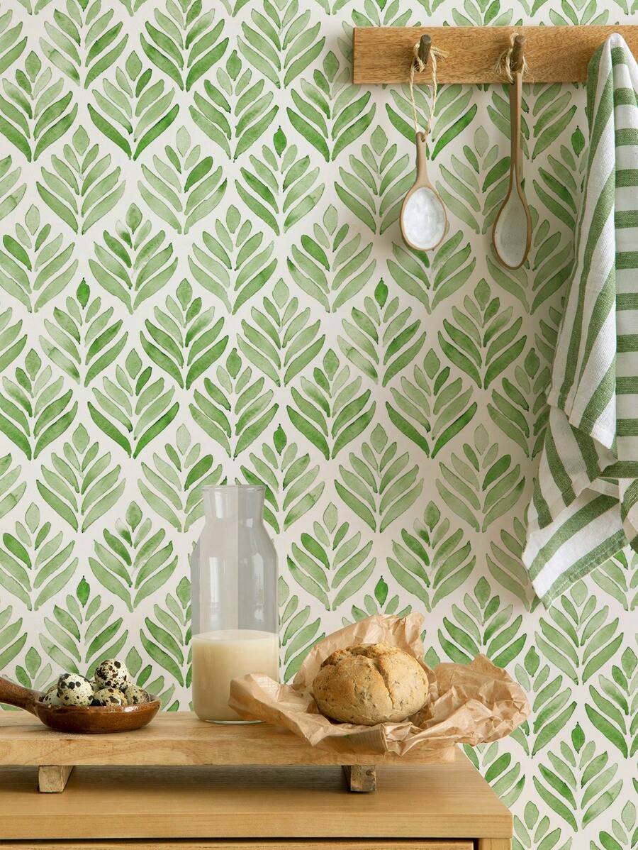 1卷加厚防水自粘花卉图案装饰壁纸，可用于客厅、卧室墙面装饰、家具表面翻新，防水耐磨，易粘贴易撕，翻新贴纸可撕墙板，墙纸，壁纸，春季装饰用品让您的家焕然一新，拉玛装饰贴纸 - 彩色 - 查看 1