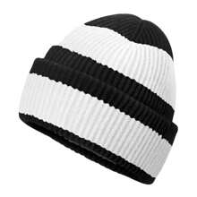 Beechfield Colour Block Beanie (Black/Soft White) - Black - View 2