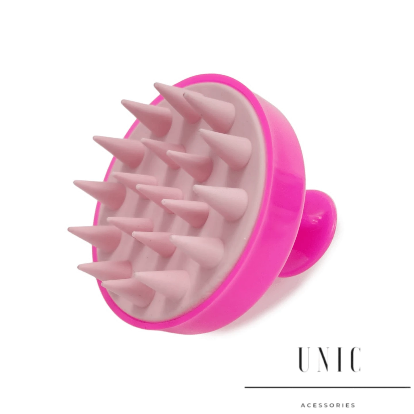 Anti-Hair Loss Silicone Hair Massage Brush - 玫紅色 - 查看 1