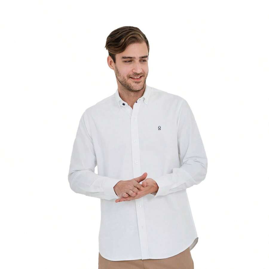 Plain Shirt For Men - Muletta - White - View 1