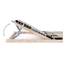Comfort Zone Slatted Bed Frame With 42 Slats 7 Adjustable Zones 140x200 Cm For Enhanced Support And Durability